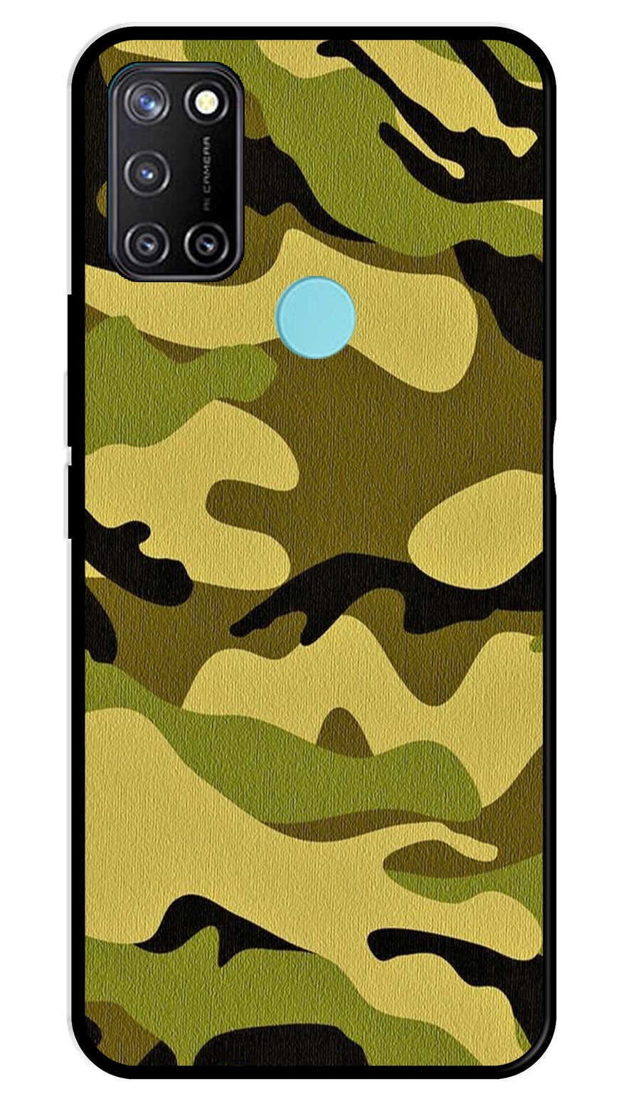 Army Pattern Metal Mobile Case for Realme C17   (Design No -35)