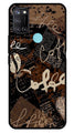 Coffee Pattern Metal Mobile Case for Realme C17   (Design No -37)