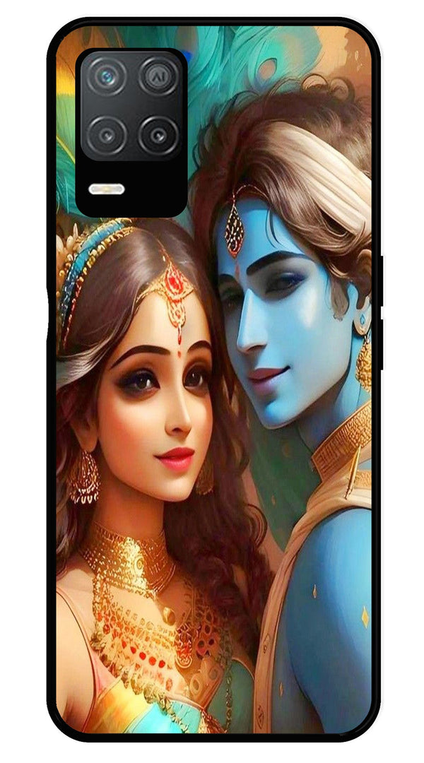 Lord Radha Krishna Metal Mobile Case for Realme 8 5G   (Design No -01)
