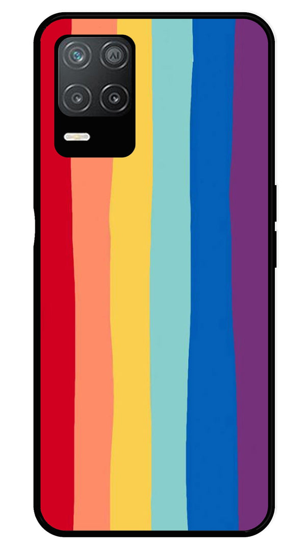 Rainbow MultiColor Metal Mobile Case for Realme Narzo 30 5G   (Design No -03)