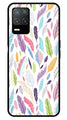 Colorful Feathers Metal Mobile Case for Realme Narzo 30 5G   (Design No -06)
