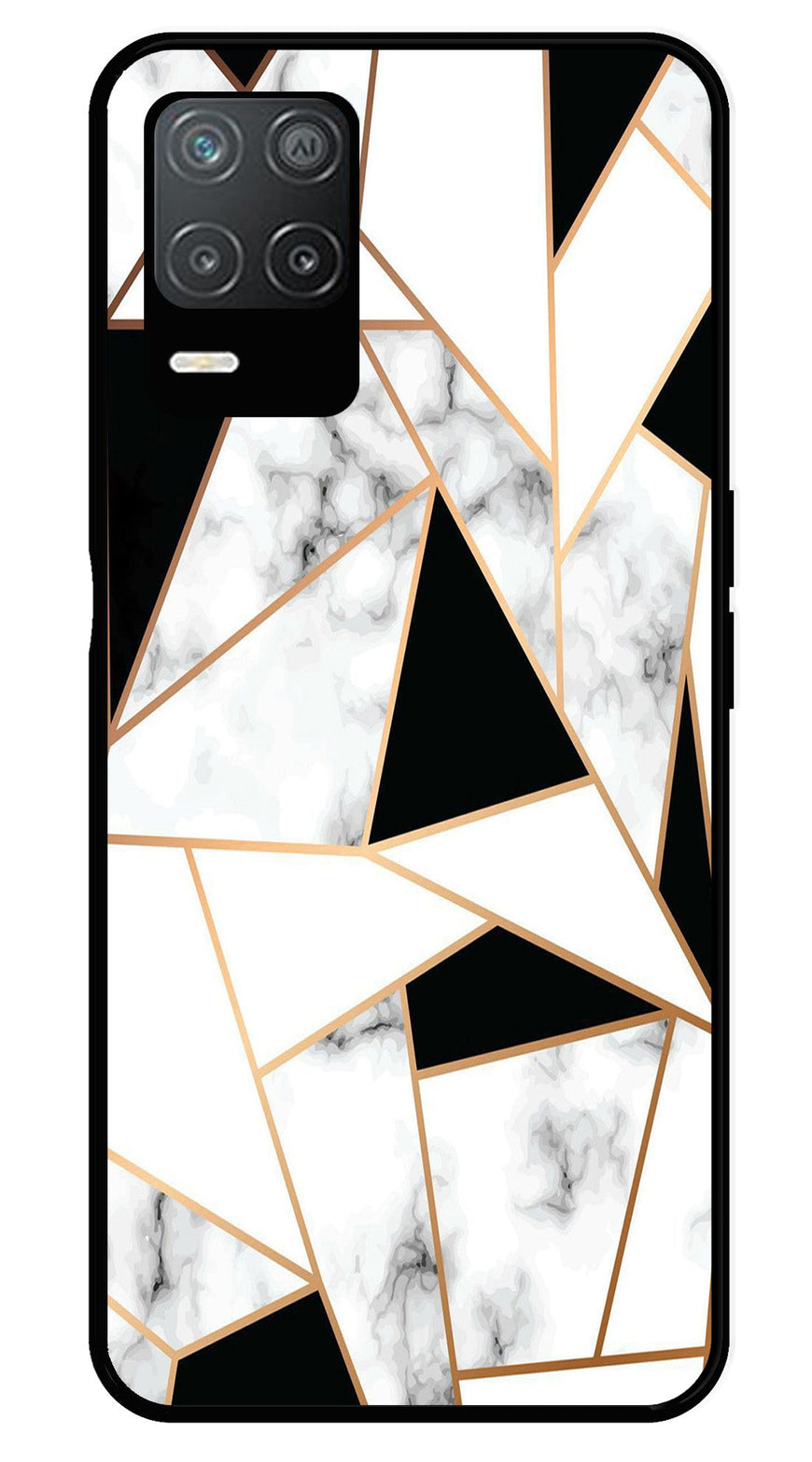 Marble Design2 Metal Mobile Case for Realme 8 5G   (Design No -08)