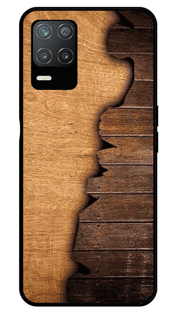 Wooden Design Metal Mobile Case for Realme 8 5G   (Design No -13)