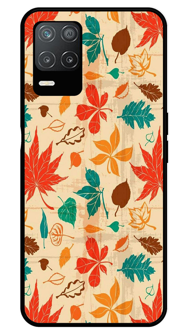 Leafs Design Metal Mobile Case for Realme 8 5G   (Design No -14)