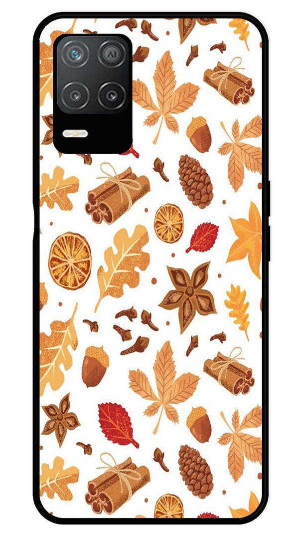 Autumn Leaf Metal Mobile Case for Realme 8 5G   (Design No -19)