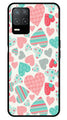 Hearts Pattern Metal Mobile Case for Realme 8 5G   (Design No -22)