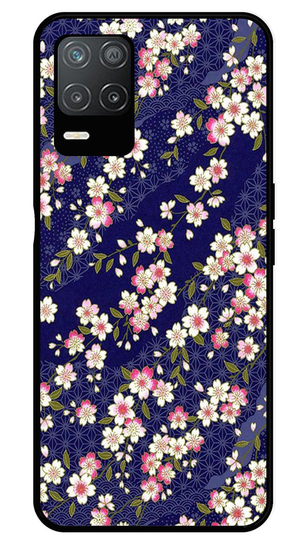 Flower Design Metal Mobile Case for Realme Narzo 30 5G   (Design No -25)