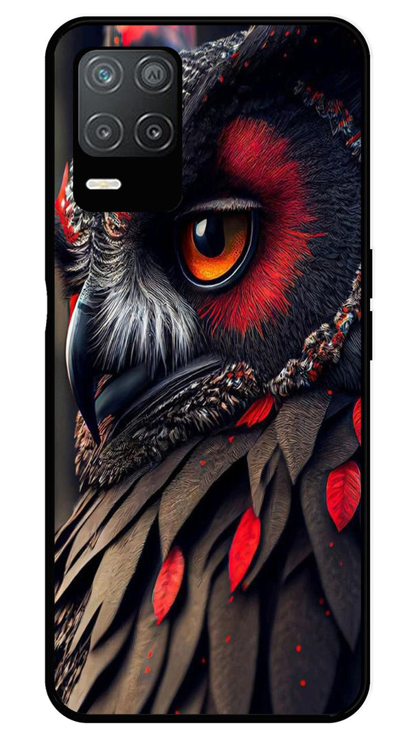 Owl Design Metal Mobile Case for Realme Narzo 30 5G   (Design No -26)