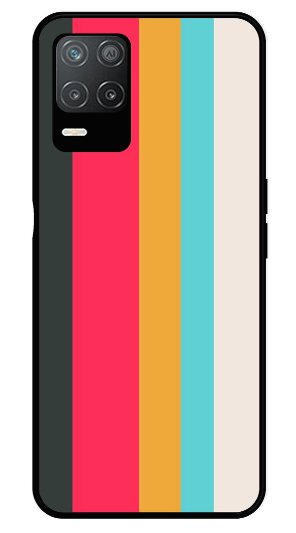Muted Rainbow Metal Mobile Case for Realme 8 5G   (Design No -31)