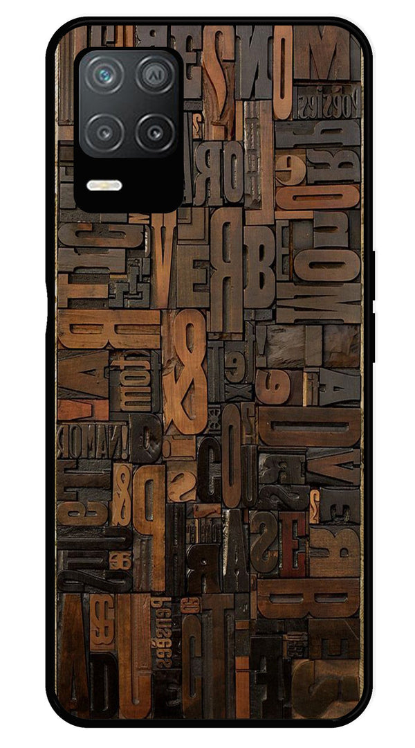 Alphabets Metal Mobile Case for Realme 8 5G   (Design No -32)