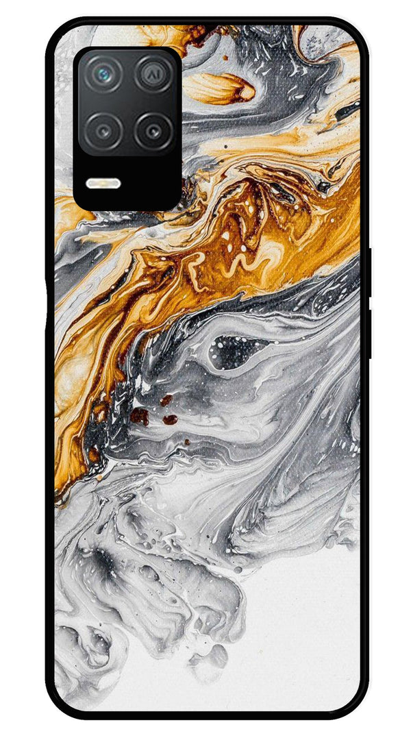 Marble Pattern Metal Mobile Case for Realme Narzo 30 5G   (Design No -36)