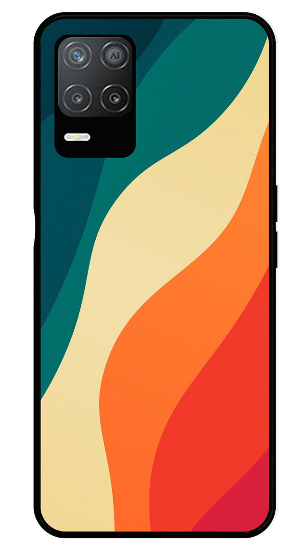 Muted Rainbow Metal Mobile Case for Realme 8 5G   (Design No -39)