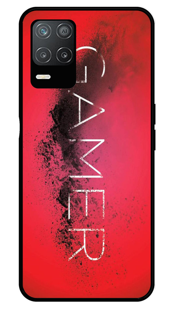 Gamer Pattern Metal Mobile Case for Realme 8 5G   (Design No -41)
