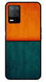 Orange Green Pattern Metal Mobile Case for Realme 8 5G   (Design No -45)