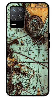 Map Design Metal Mobile Case for Realme 8 5G
