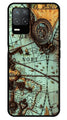 Map Design Metal Mobile Case for Realme Narzo 30 5G   (Design No -54)