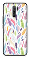 Colorful Feathers Metal Mobile Case for Redmi 9 Prime   (Design No -06)