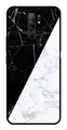 Black White Marble Design Metal Mobile Case for Redmi 9 Prime   (Design No -09)