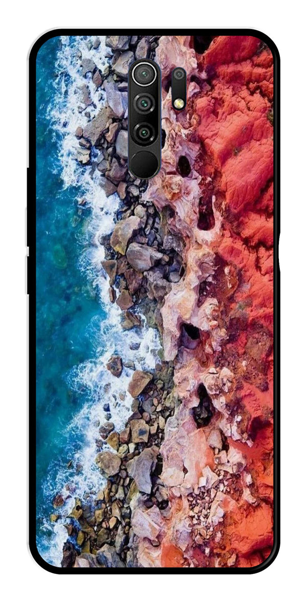Sea Shore Metal Mobile Case for Redmi 9 Prime   (Design No -18)