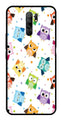 Owls Pattern Metal Mobile Case for Redmi 9 Prime   (Design No -20)