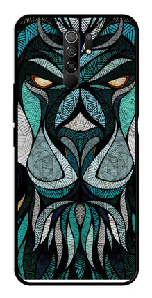 Lion Pattern Metal Mobile Case for Redmi 9 Prime