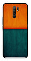 Orange Green Pattern Metal Mobile Case for Redmi 9 Prime   (Design No -45)