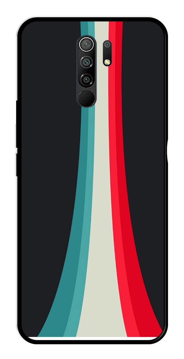Modern Art Colorful Metal Mobile Case for Redmi 9 Prime   (Design No -48)