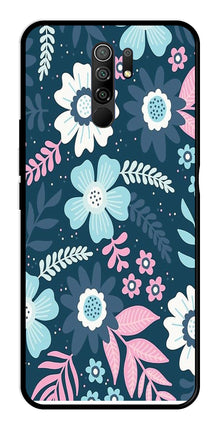 Flower Leaves Design Metal Mobile Case for Redmi 9 Prime