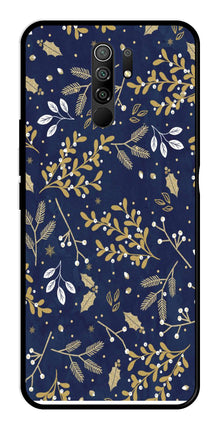 Floral Pattern  Metal Mobile Case for Redmi 9 Prime