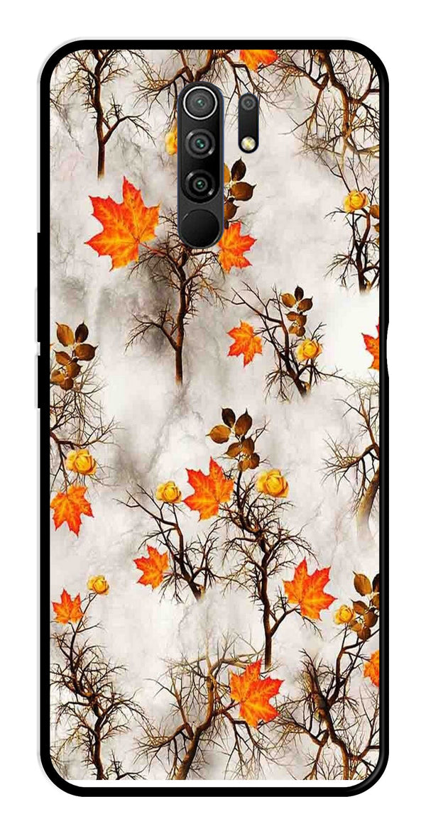 Autumn leaves Metal Mobile Case for Redmi 9 Prime   (Design No -55)