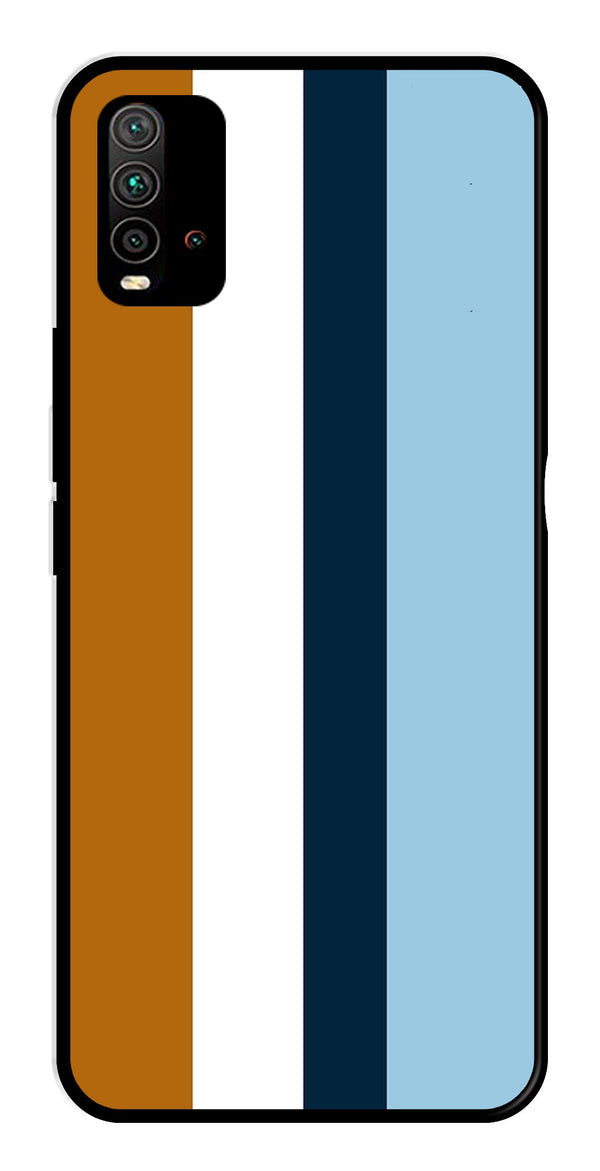 MultiColor Pattern Metal Mobile Case for Redmi 9 Power   (Design No -17)