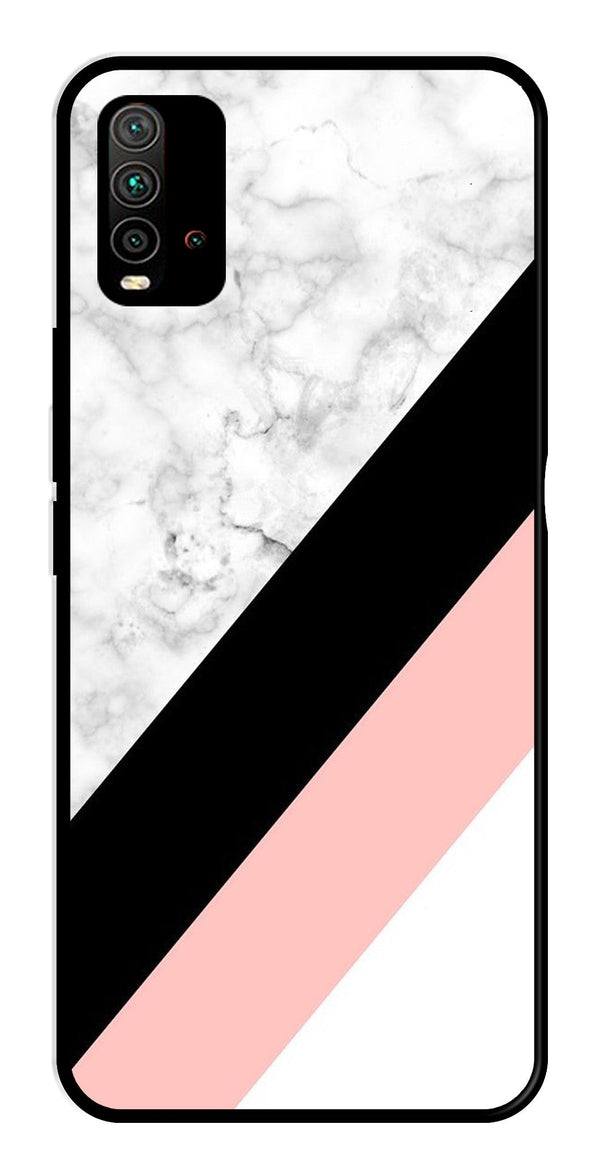 Marble Design Metal Mobile Case for Redmi 9 Power   (Design No -24)
