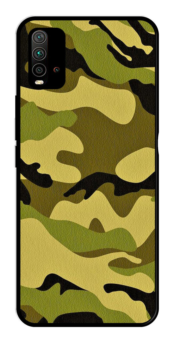 Army Pattern Metal Mobile Case for Redmi 9 Power   (Design No -35)