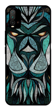 Lion Pattern Metal Mobile Case for Redmi 9 Power