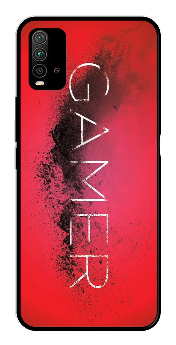 Gamer Pattern Metal Mobile Case for Redmi 9 Power   (Design No -41)