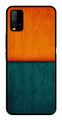 Orange Green Pattern Metal Mobile Case for Redmi 9 Power   (Design No -45)