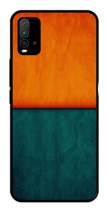 Orange Green Pattern Metal Mobile Case for Redmi 9 Power