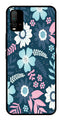 Flower Leaves Design Metal Mobile Case for Redmi 9 Power   (Design No -50)