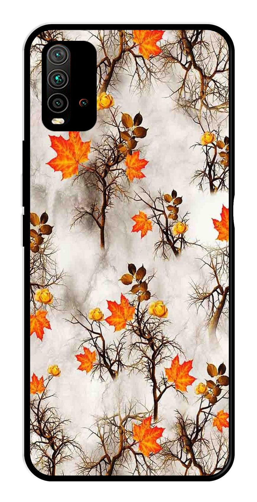 Autumn leaves Metal Mobile Case for Redmi 9 Power   (Design No -55)
