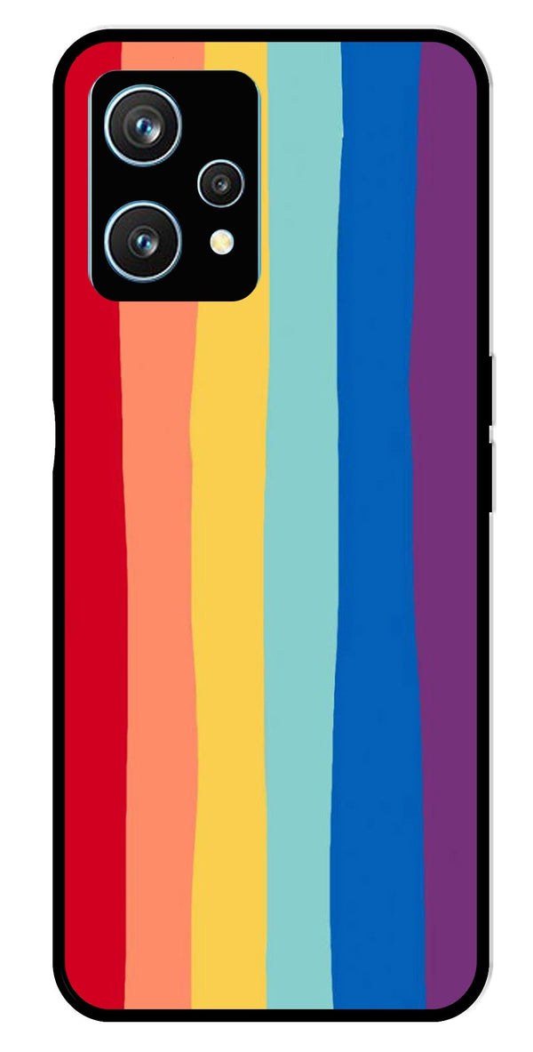 Rainbow MultiColor Metal Mobile Case for Realme 9 Pro Plus 5G   (Design No -03)