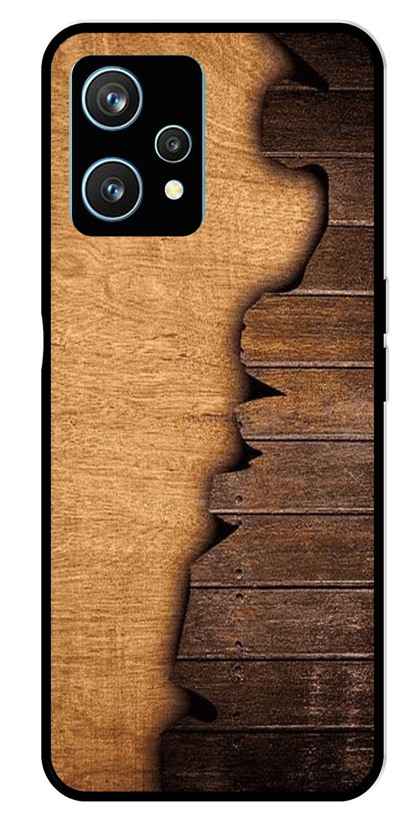 Wooden Design Metal Mobile Case for Realme 9 Pro Plus 5G   (Design No -13)