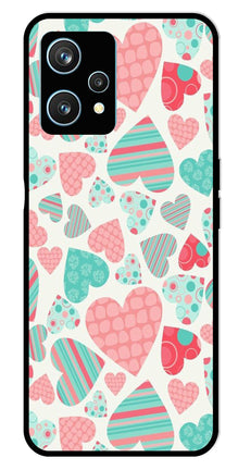 Hearts Pattern Metal Mobile Case for Realme 9 Pro Plus 5G