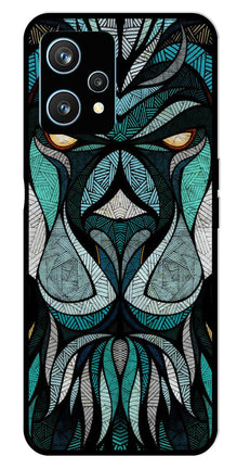 Lion Pattern Metal Mobile Case for Realme 9 Pro Plus 5G