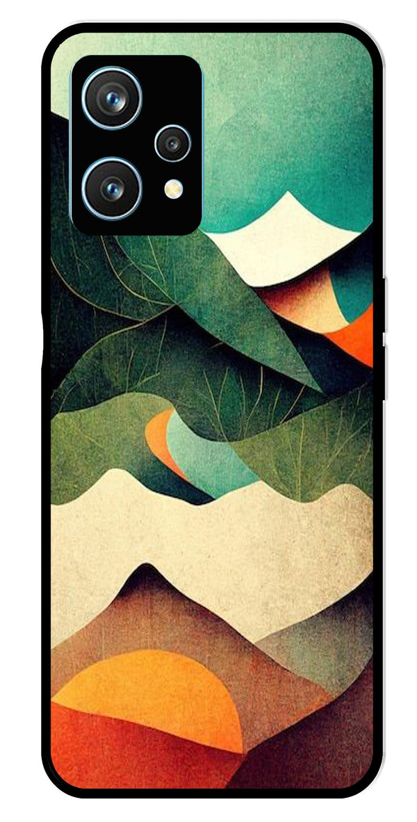 MultiColor Pattern Metal Mobile Case for Realme 9 Pro Plus 5G   (Design No -43)
