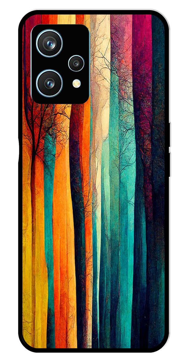 Modern Art Colorful Metal Mobile Case for Realme 9 Pro Plus 5G   (Design No -47)