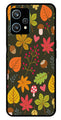 Leaves Design Metal Mobile Case for Realme 9 Pro Plus 5G   (Design No -51)