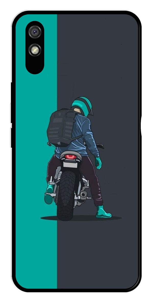 Bike Lover Metal Mobile Case for Redmi 9a   (Design No -05)