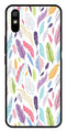 Colorful Feathers Metal Mobile Case for Redmi 9a   (Design No -06)