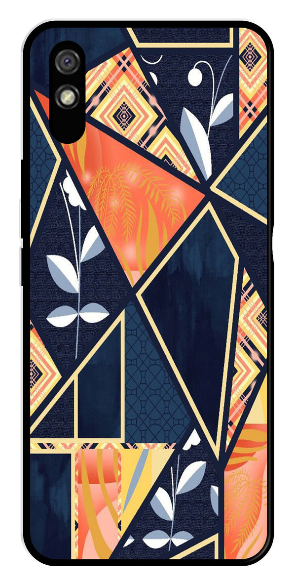 Marble Design Metal Mobile Case for Redmi 9a   (Design No -07)