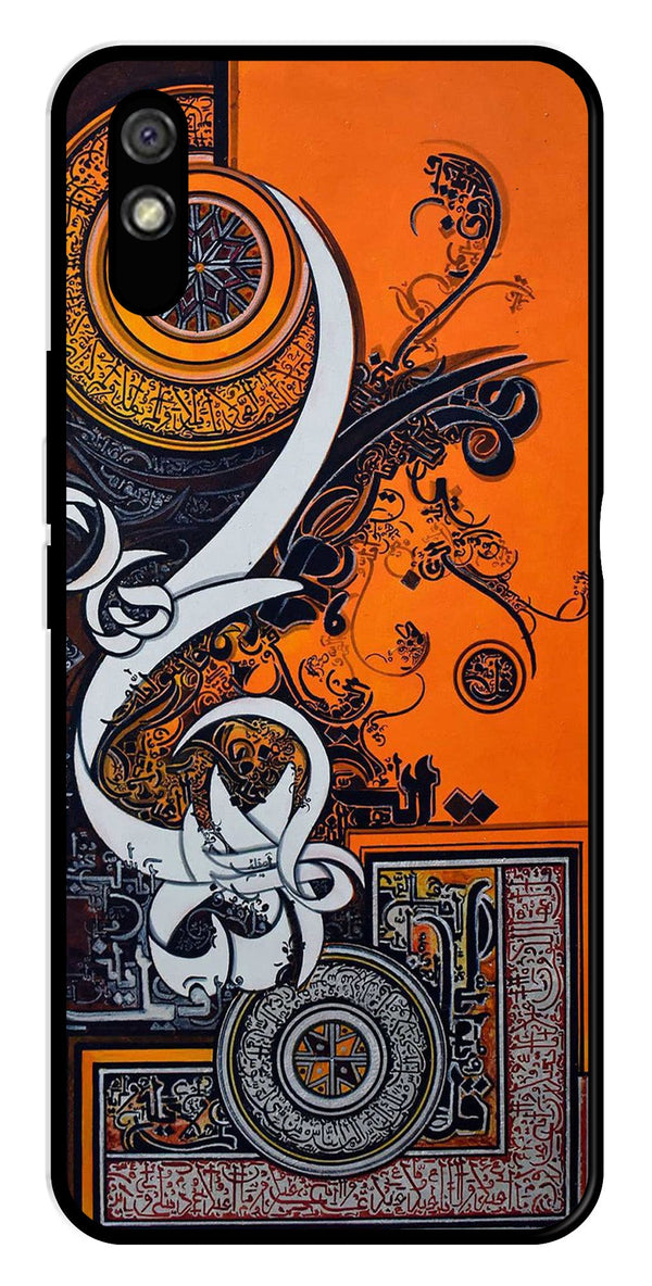 Qalander Art Metal Mobile Case for Redmi 9a   (Design No -16)